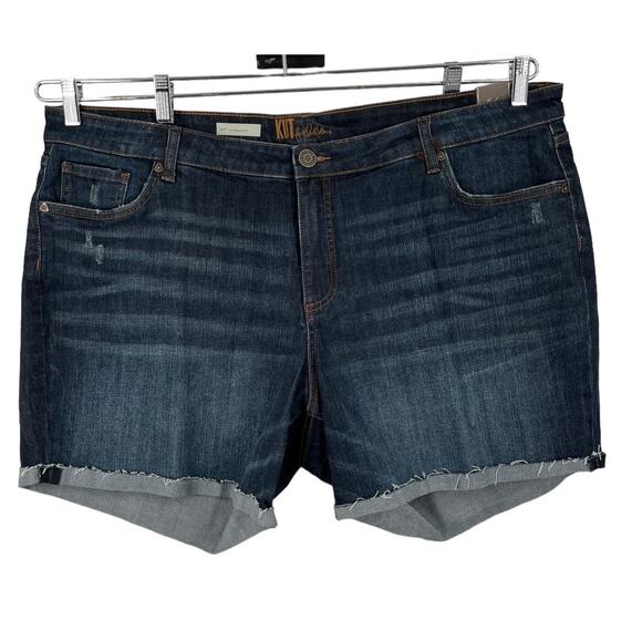 Kut from the Kloth shorts Katy Boyfriend denim dark blue size 20W - Picture 1 of 6